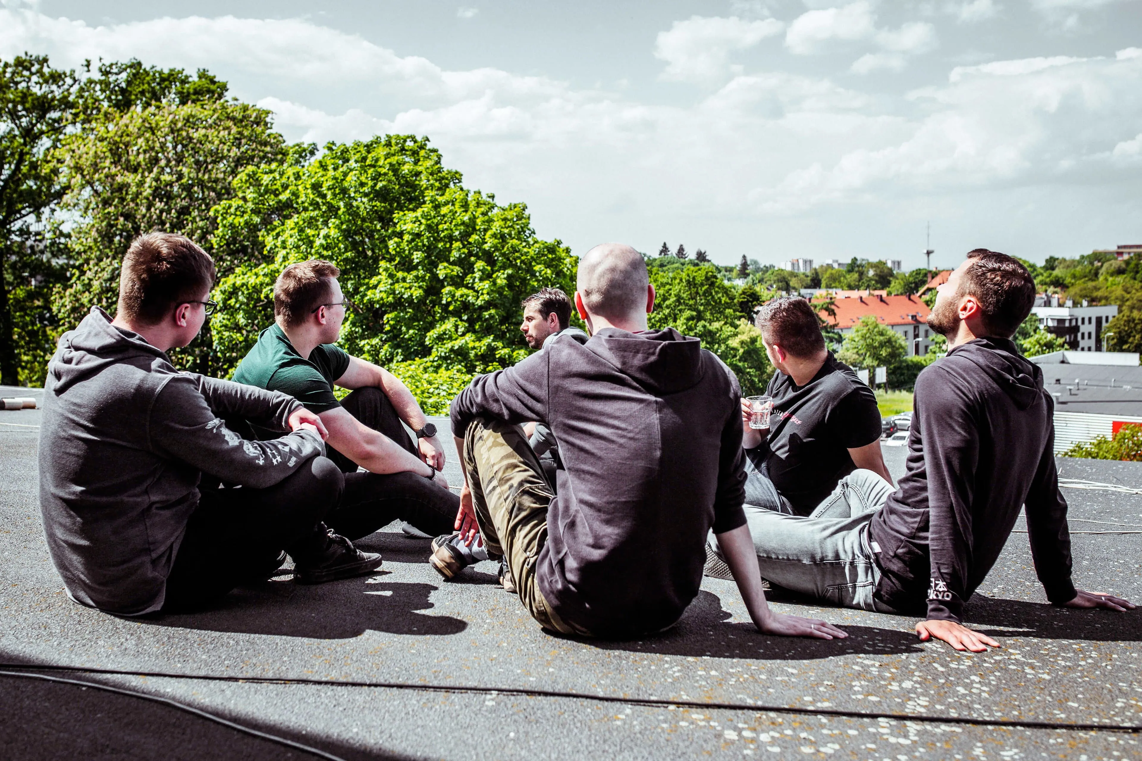 Codetain team - chilling on the rooftop